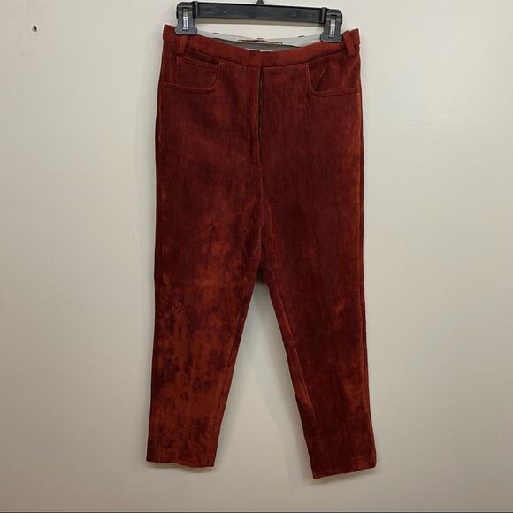 Golden Goose Rust Corduroy Tapered Trousers - Picture 1 of 14
